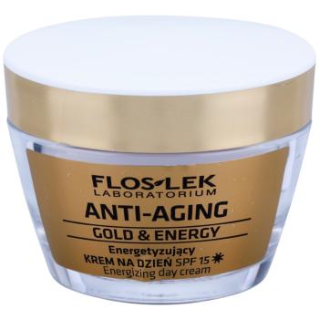 FlosLek Laboratorium Anti-Aging Gold & Energy energizujúci denný krém SPF 15 50 ml