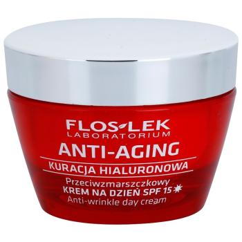 FlosLek Laboratorium Anti-Aging Hyaluronic Therapy denný hydratačný krém proti starnutiu pleti SPF 15 50 ml
