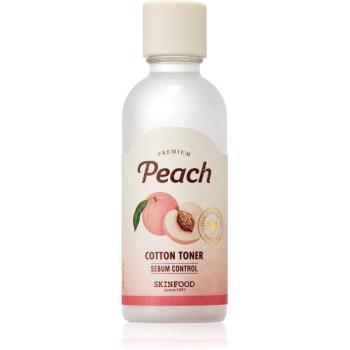 Skinfood Premium Peach osviežujúce tonikum pre mastnú a problematickú pleť 180 ml