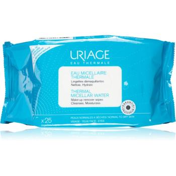 Uriage Hygiène Thermal Micellar Water - Normal to Dry Skin odličovacie obrúsky pre normálnu a suchú pleť 25 ks