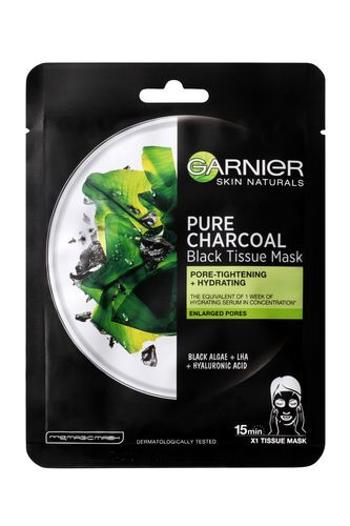 Garnier Čierna textilná maska s extraktom z morských rias Pure Charcoal Skin Naturals (Black Tissue Mask) 28 g