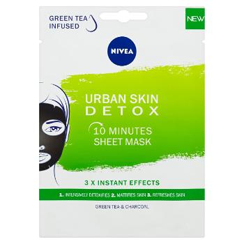 Nivea Detoxikačná textilná 10-minútová maska Urban Skin (10 Minutes Sheet Mask) 1 ks