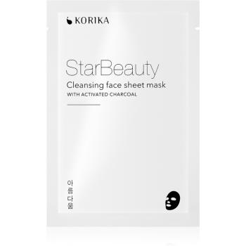 KORIKA StarBeauty čistiaca plátienková maska s aktívnym uhlím 15 g