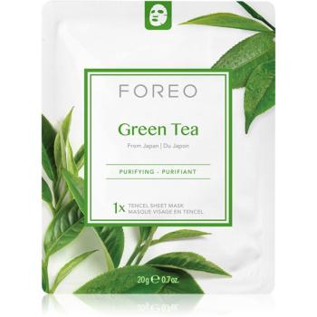 FOREO Farm to Face Green Tea plátenná maska s upokojujúcim účinkom pre zmiešanú pleť 3x20 ml