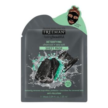 Freeman Detoxikačná látková maska Aktívne uhlie a morská soľ (Detoxifying Sheer Mask) 25 ml