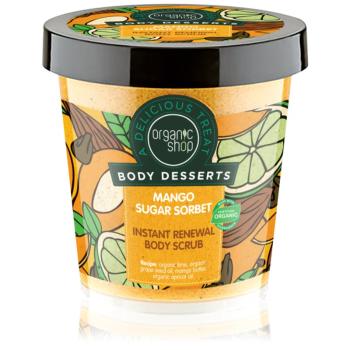 Organic Shop Body Desserts Mango Sugar Sorbet obnovujúci cukrový peeling na telo 450 ml