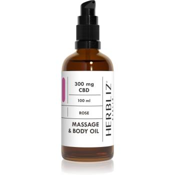 Herbliz CBD Massage Oil Rose telový a masážny olej s CBD 100 g