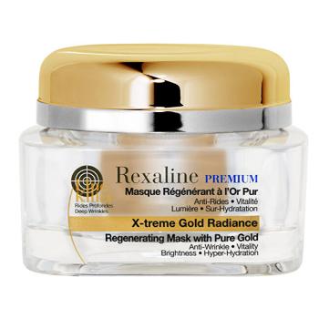Rexaline Regeneračná maska s 24 karátovým zlatom Premium Line Killer Gold Radiance 50 ml