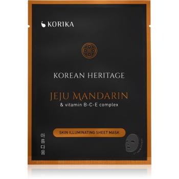 KORIKA Korean Heritage rozjasňujúca plátienková maska Jeju mandarin & vitaminc B-C-E complex sheet mask