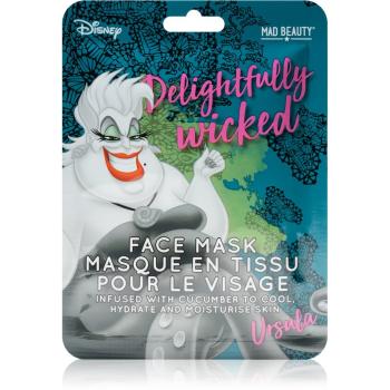 Mad Beauty Disney Villains Ursula hydratačná plátienková maska s výťažkami z uhorky 25 ml