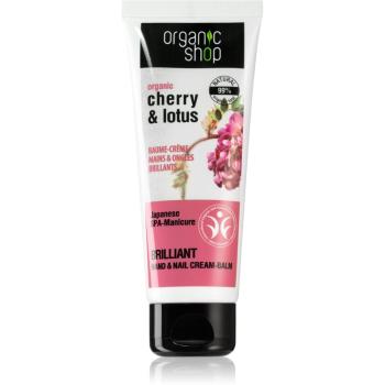 Organic Shop Organic Cherry & Lotus posilňujúci balzám na ruky a nechty 75 ml
