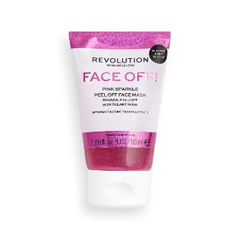 Revolution Skincare Zlupovacia pleťová maska Pink Glitter Face Off 50 ml