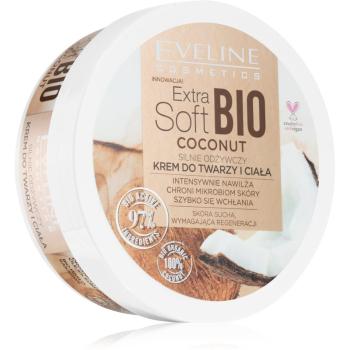 Eveline Cosmetics Extra Soft Bio Kokos výživný telový krém pre suchú až veľmi suchú pokožku s kokosovým olejom 200 ml