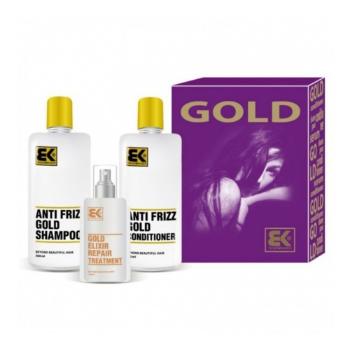BK Brazil Keratin Gold šampón 300 ml + kondicioner 300 ml + Elixir Repair Treatment 100 ml darčeková sada