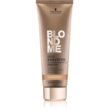Schwarzkopf Professional Blondme bezsulfátový šampón pre teplé odtiene blond 250 ml