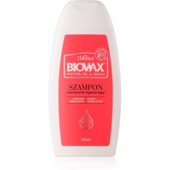 L’biotica Biovax Opuntia Oil & Mango regeneračný šampón pre poškodené vlasy 200 ml