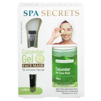 XPel Gélová pleťová maska s aplikátorom SPA Secrets Cucumber (Gel Face Mask) 140 ml