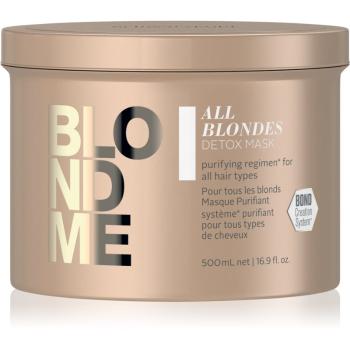 Schwarzkopf Professional Blondme All Blondes Detox detoxikačná a čistiaca maska pre blond a melírované vlasy 500 ml