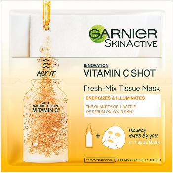 Garnier Textilná maska s vitamínom C pre hydratovanú a žiarivú pleť Fresh Mix (Tissue Mask) 33 g