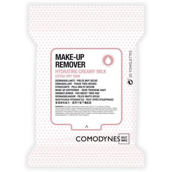 Comodynes Make-up Remover Creamy Milk odličovacie obrúsky pre veľmi suchú pleť 20 ks